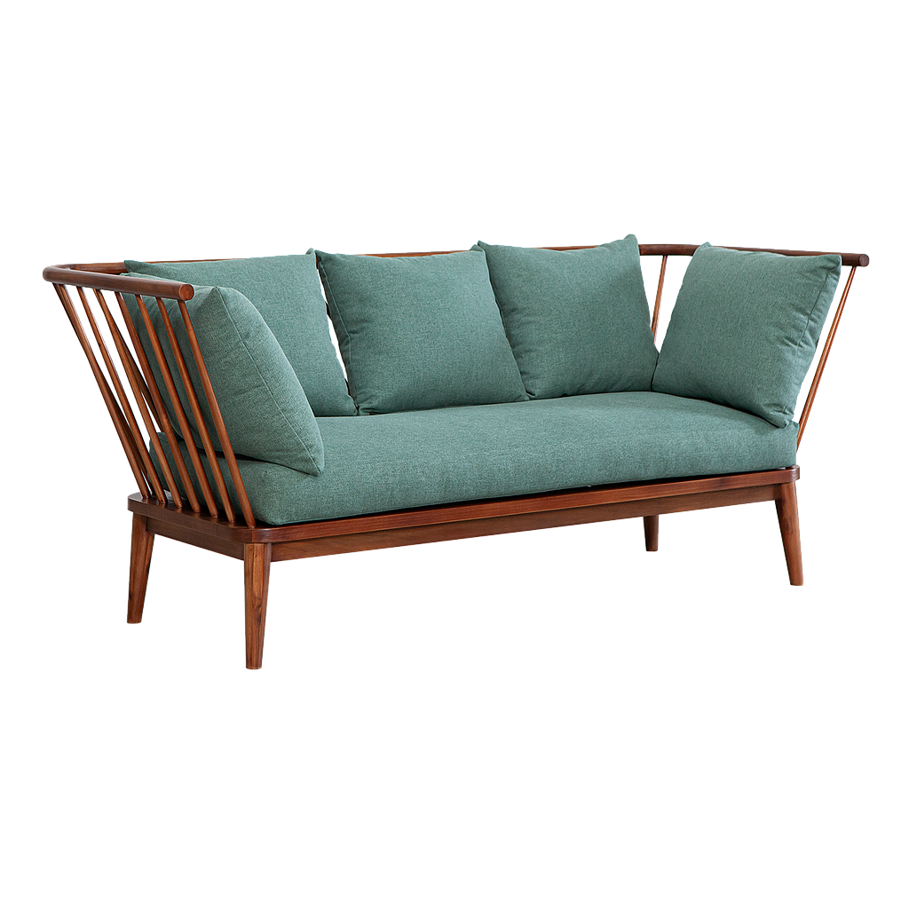 LOHJA - Sofa L190 - Washed antic and Green cover