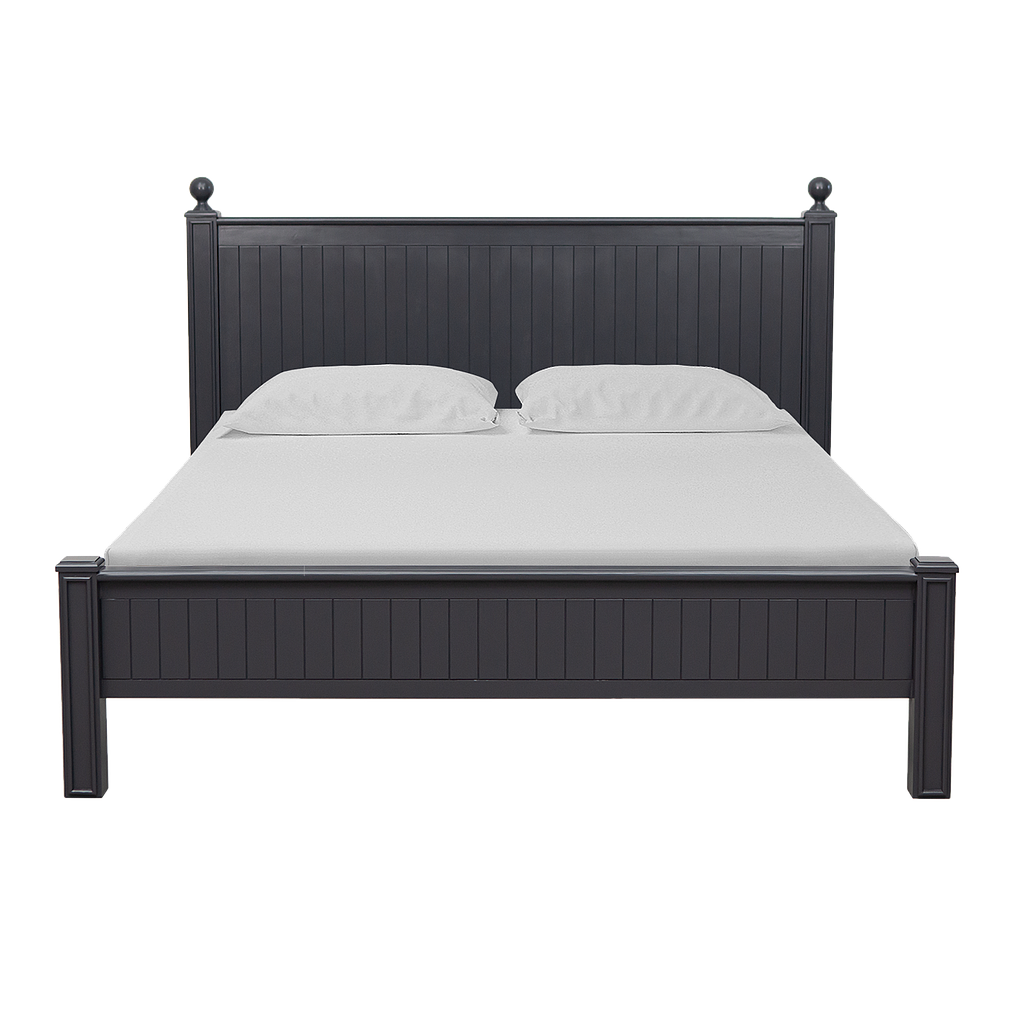 ALES - King size bed (Mattress 180x200) - Charcoal grey