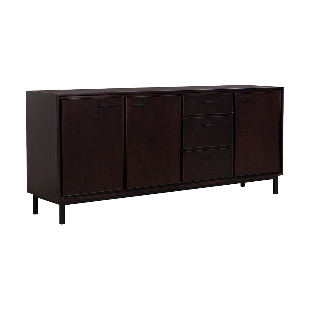 DANN - Sideboard L176 - Walnut and Matt black