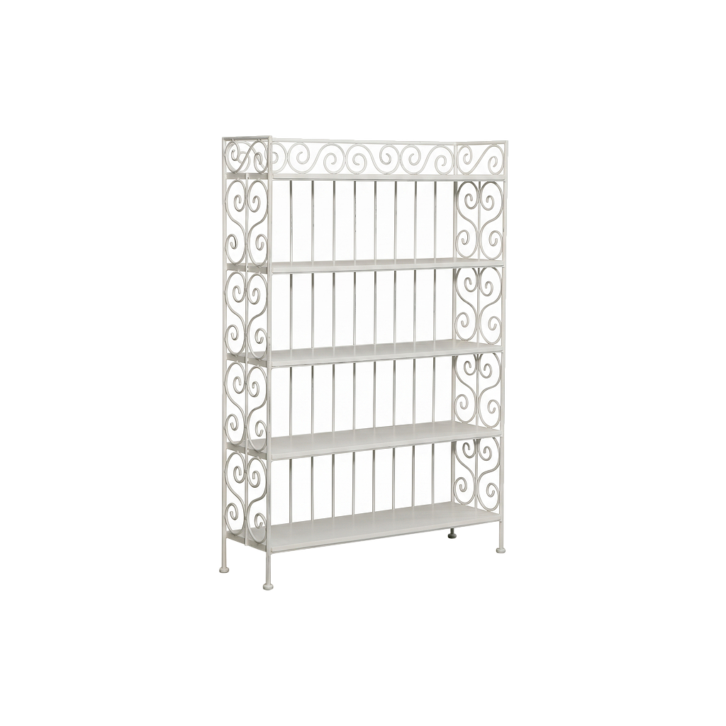 CHARLES - Shoe rack L75 x H110 - Patina white and White