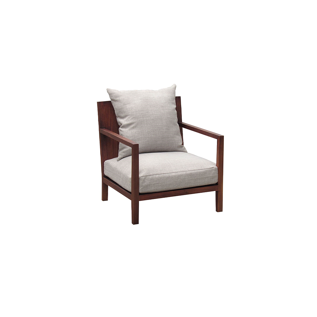 PERTH - Armchair L68 - Washed antic and Light grey cover