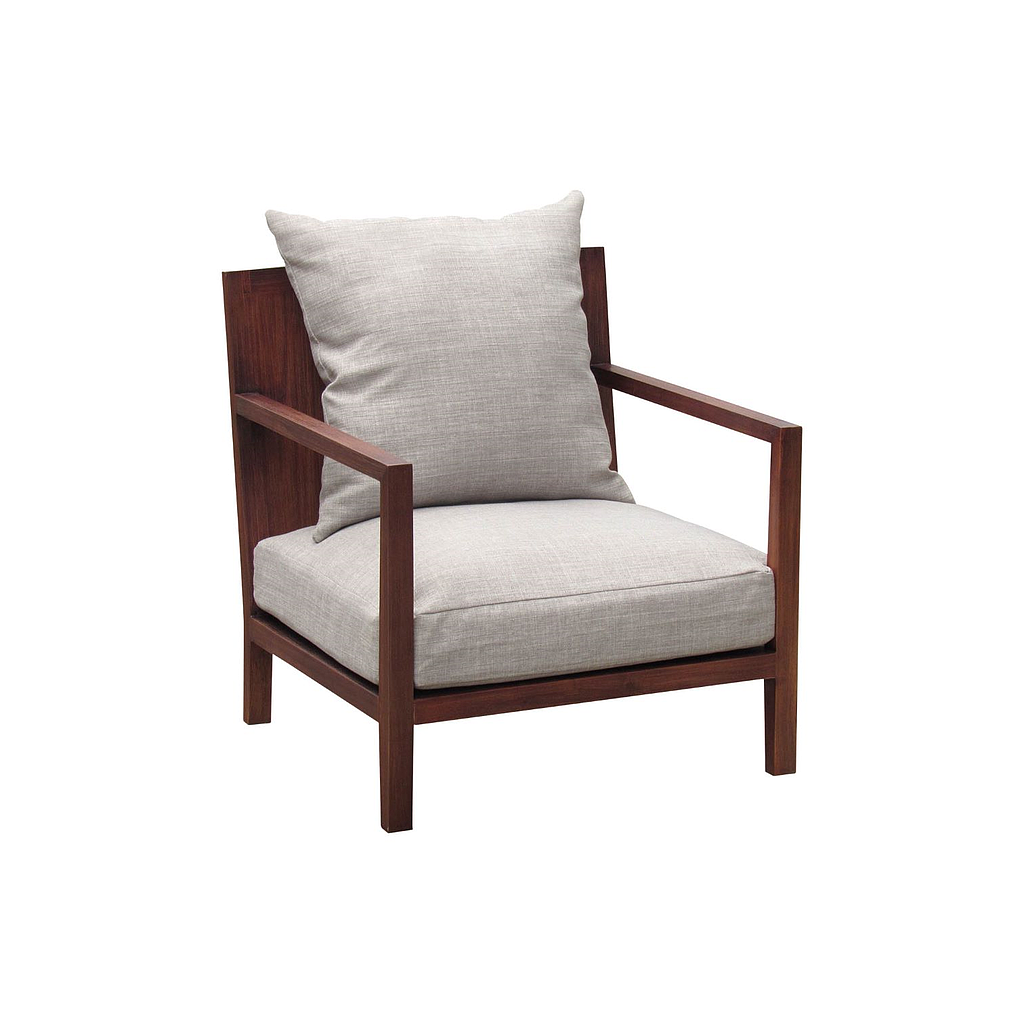 PERTH - Armchair L68 - Washed antic and Light grey cover