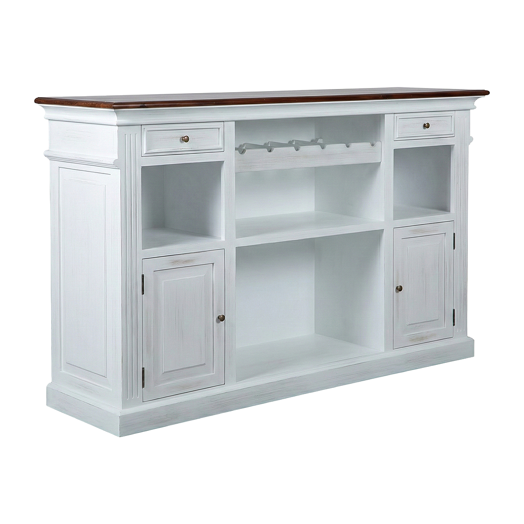 MARTY - Bar unit H110 - Shabby white and Washed antic