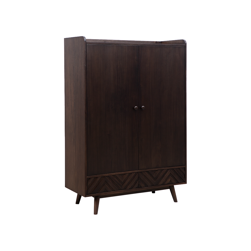 PORTO - Shoe cabinet L90 x H132 - Mokka