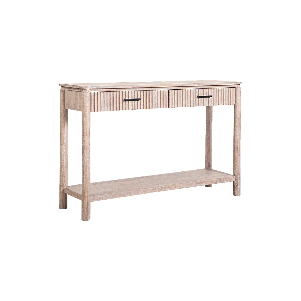 LEEDEN - Console table L120 - Whitened acacia