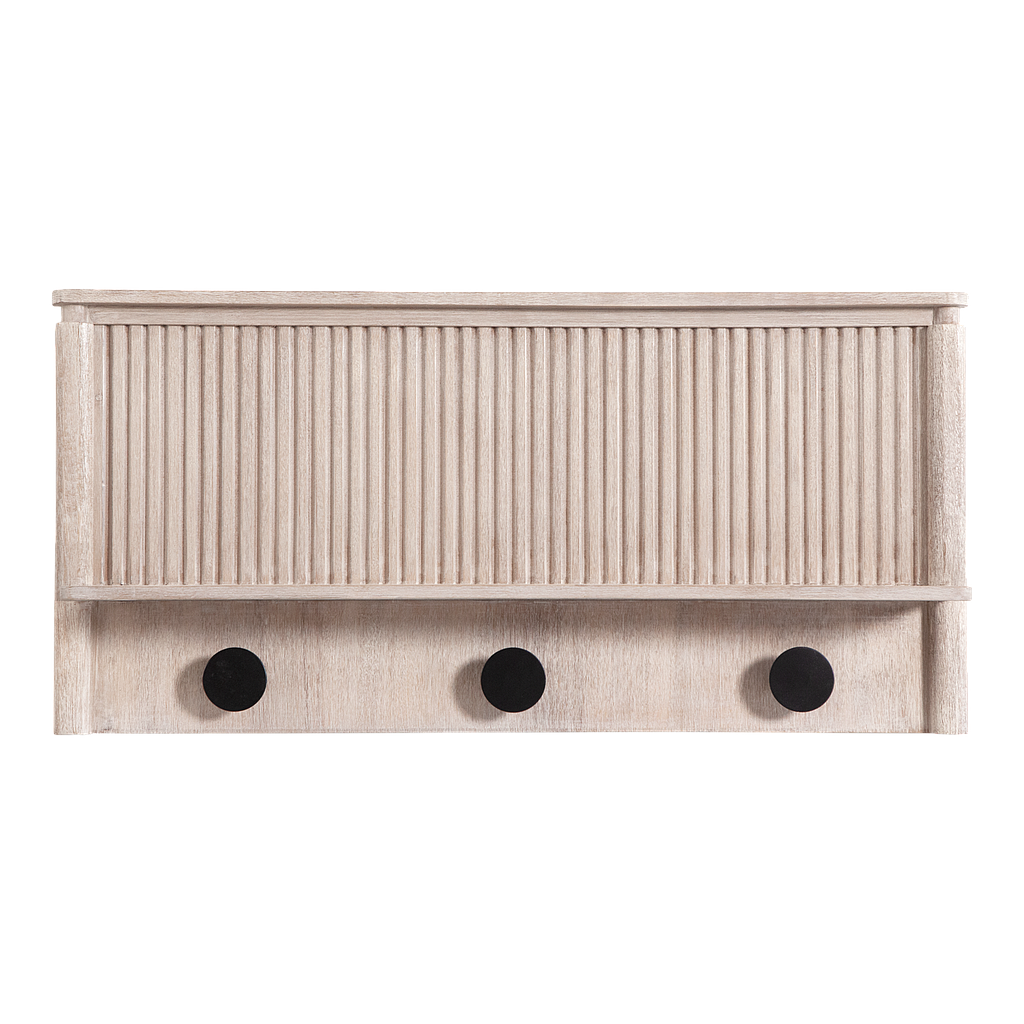 LEEDEN - Coat rack L100 - Whitened acacia