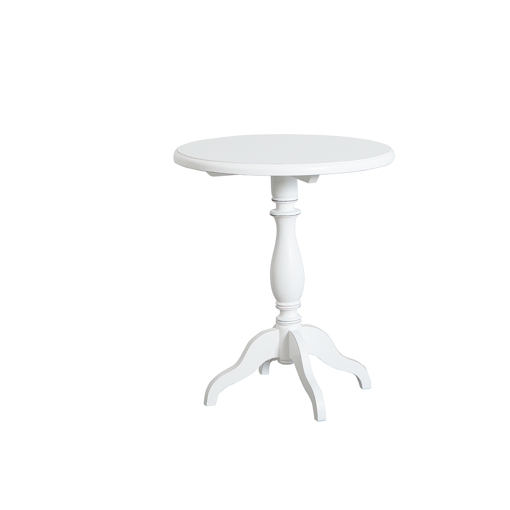 ANCILLA - Side table Diam.50 x H60 - Brocante white