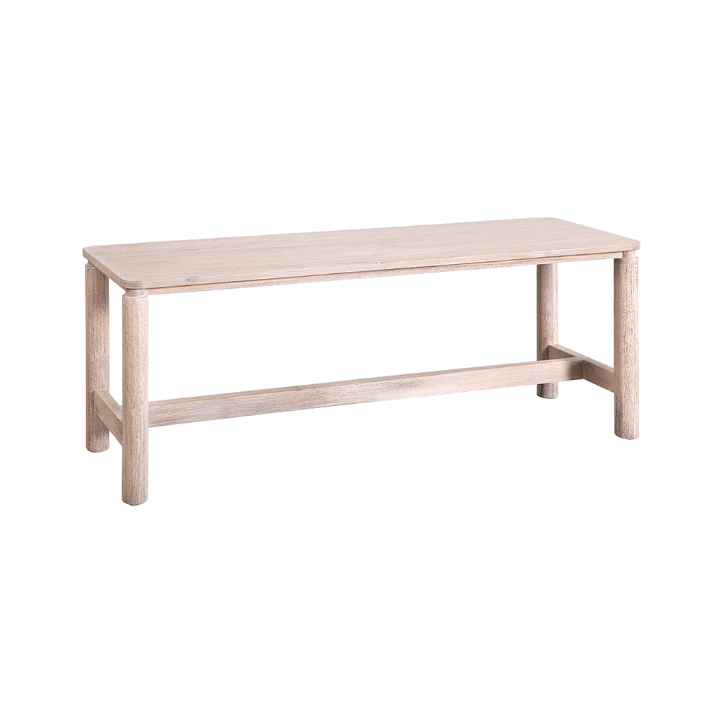 LEEDEN - Bench L120 - Whitened acacia