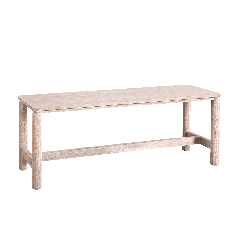LEEDEN - Bench L120 - Whitened acacia