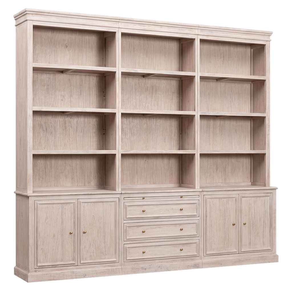 CALANQUE- Shelf L270 x H240 - Whitened acacia