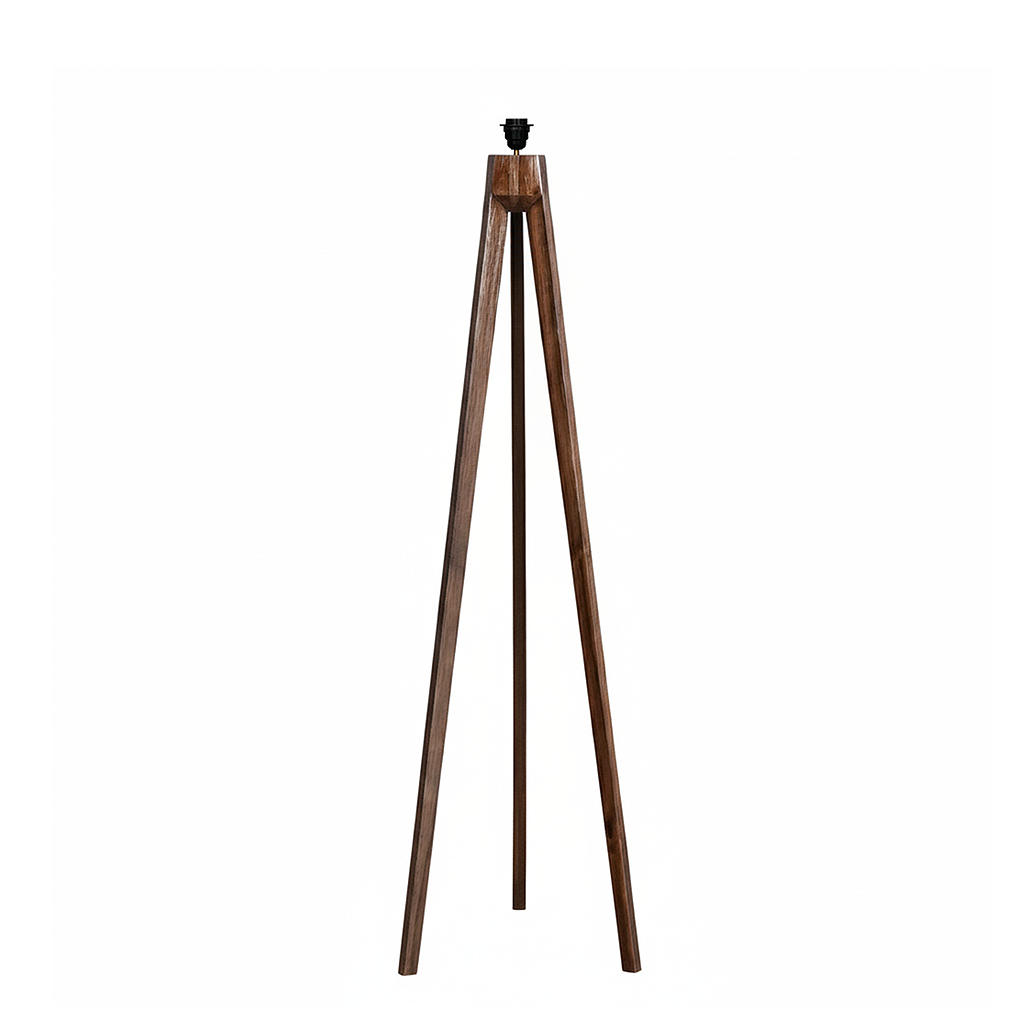 LOFOTEN - Wooden floor lamp stand H140 - Mokka