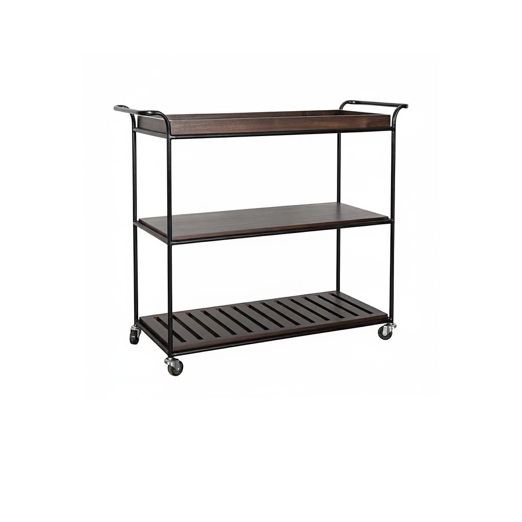 REYNIR - Trolley L106 x H90 - Matt black and Mokka