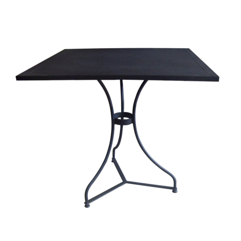 DEAUVILLE - Outdoor table 80 x 80 - Matt black