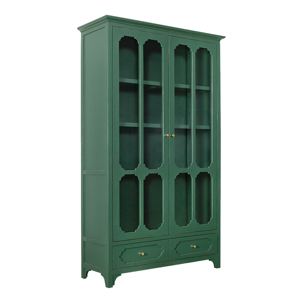 MARIGNY - Display cabinet L120 x H200 - Brocante kaki