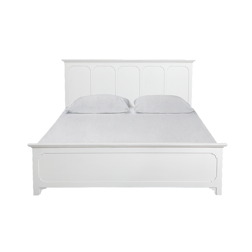 MARIGNY - Queen size bed (Mattress 160x200) - Brocante white