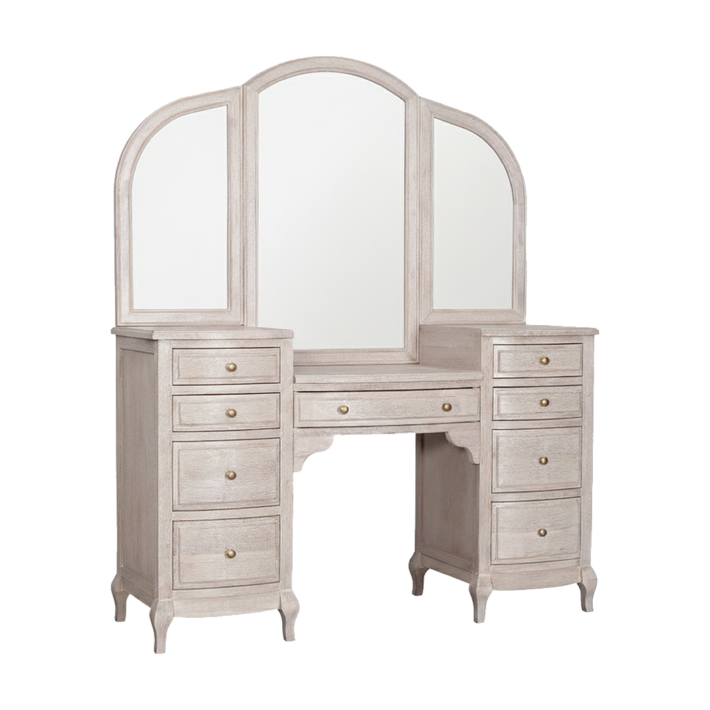 JULIA - Dressing table L140 x W50 - Whitened acacia