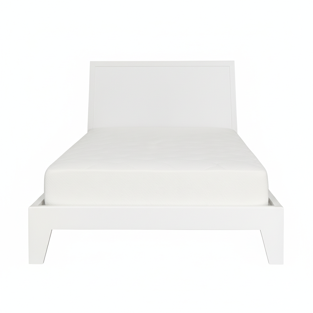 KELSEY - Single size bed (Mattress 100x200) - White