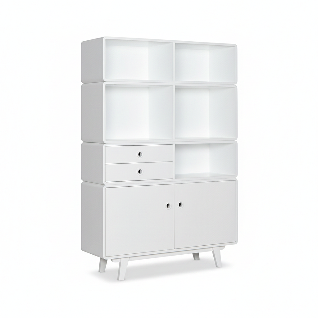 LAURA - Bookcase L110 x H160 - White