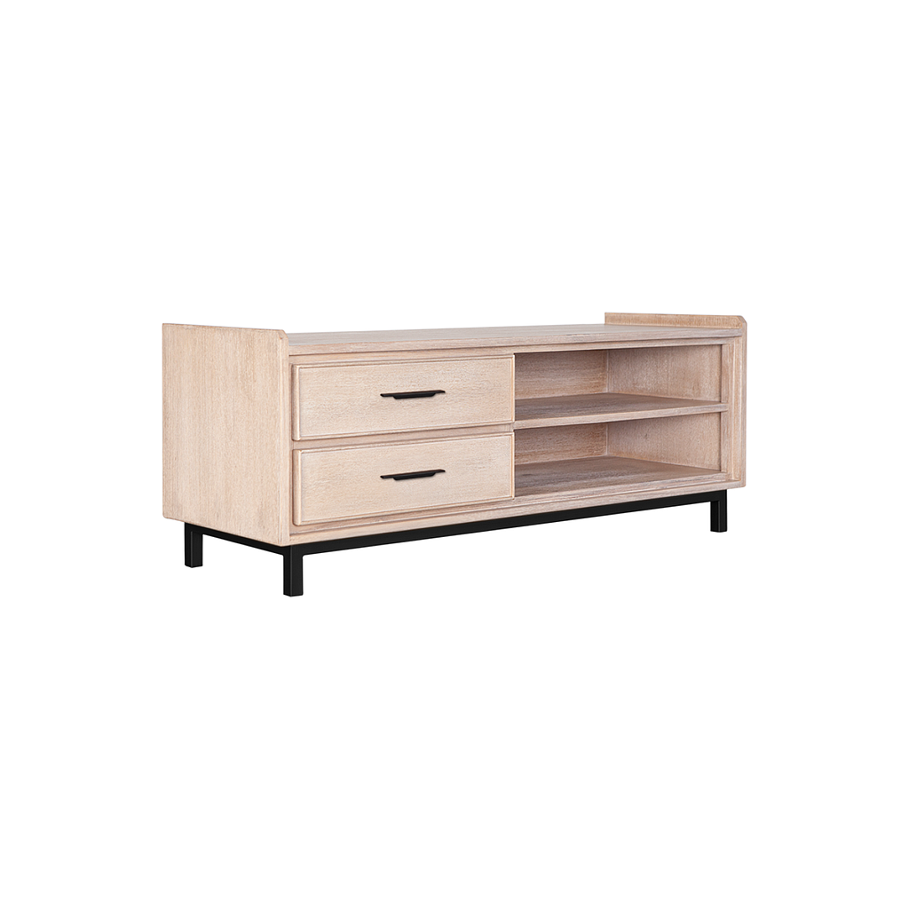 DANN - Hallway bench L110 - Toffee and Matt black