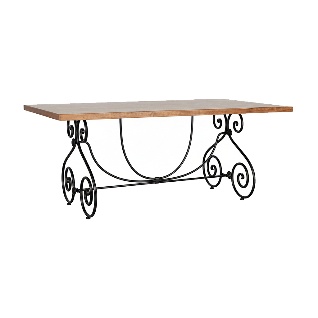 COEUR - Dining table L180 x W100 - Matt black and Amber