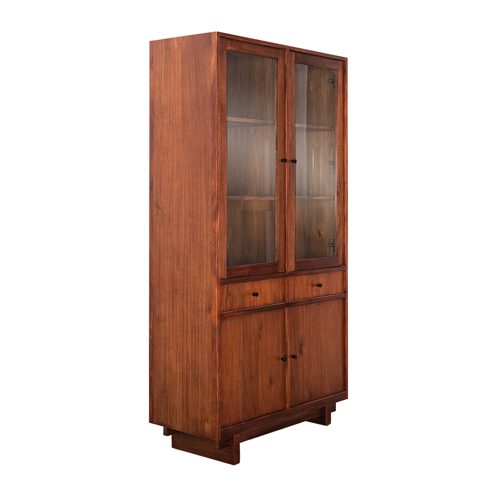 QUADRAE - Display cabinet L95 x H190 - Washed antic