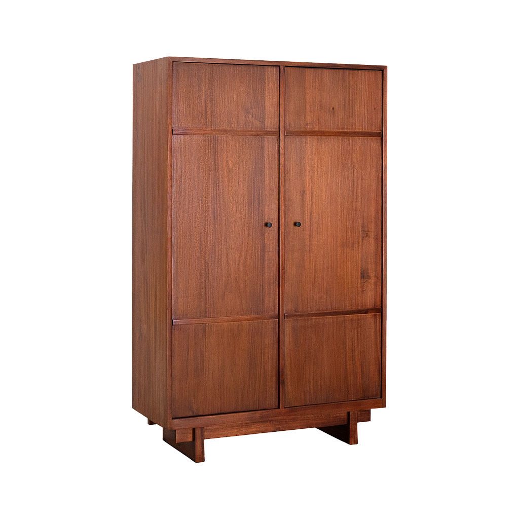 QUADRAE - Bar cabinet L95 x H155 - Washed antic