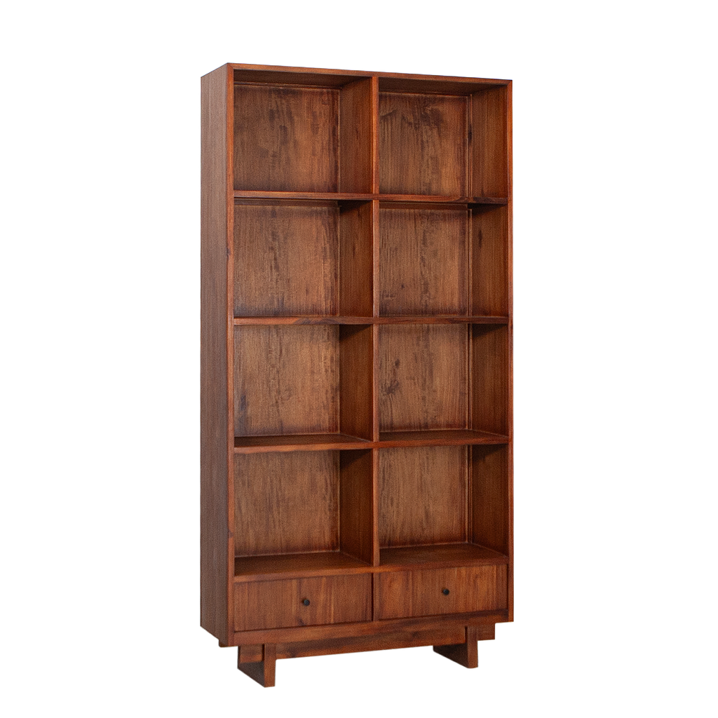 QUADRAE - Bookcase L95 x H190 - Washed antic