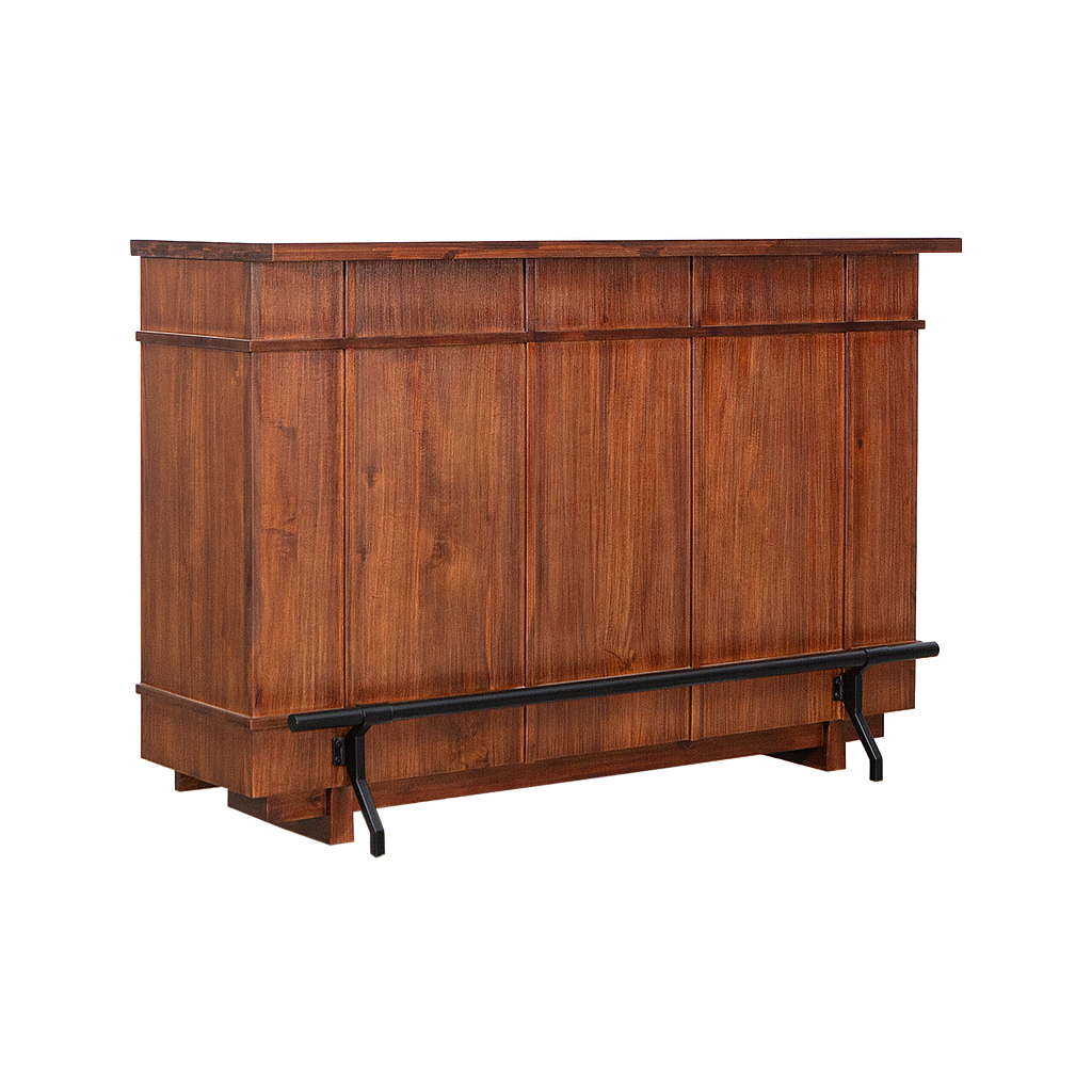 QUADRAE - Bar counter L160 x H110 - Washed antic and Matt black