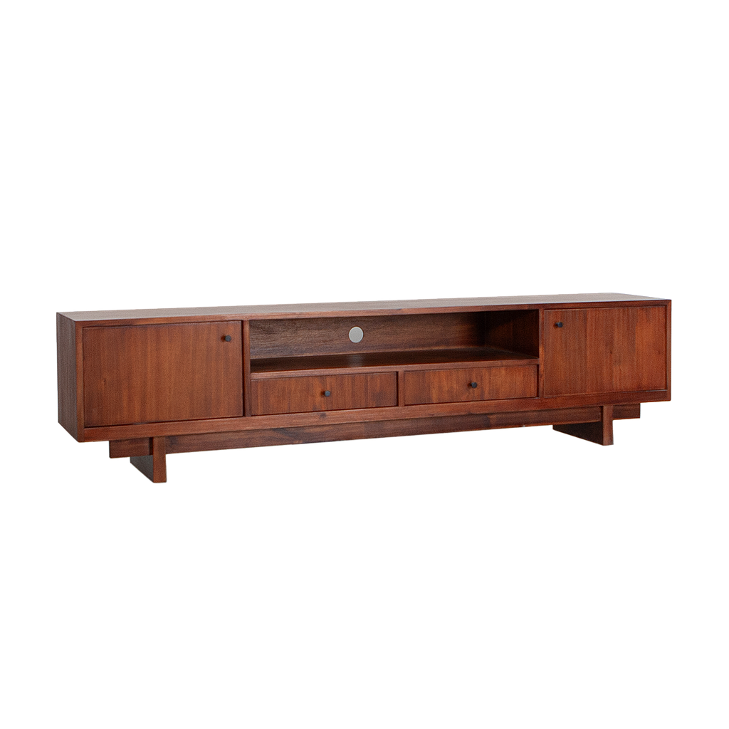 QUADRAE - TV stand L200 x H50 - Washed antic