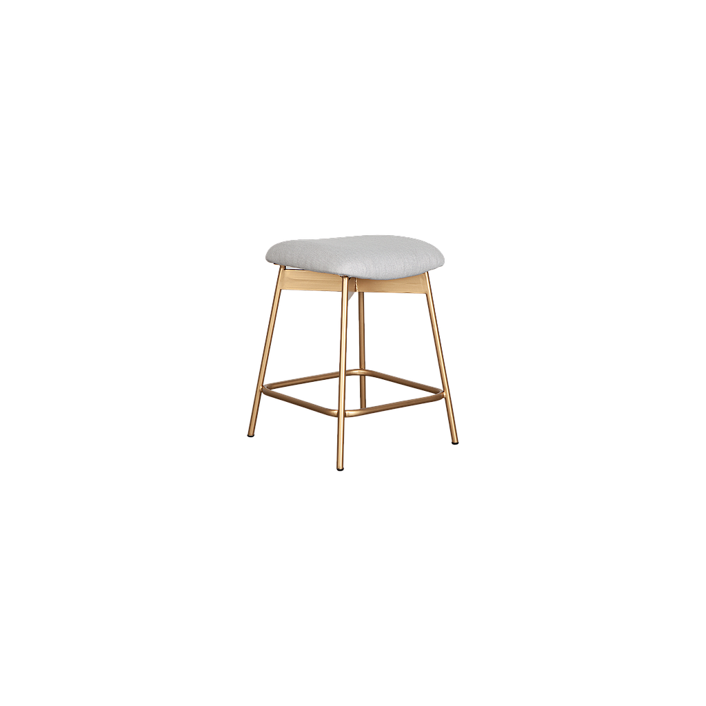 QUADRAE - Stool - Gold and Light grey cover