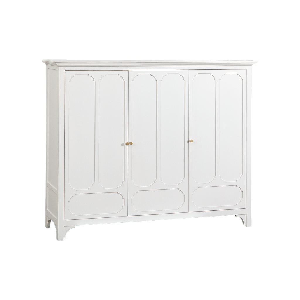 MARIGNY - Shoe cabinet L150 x H120 - Brocante white