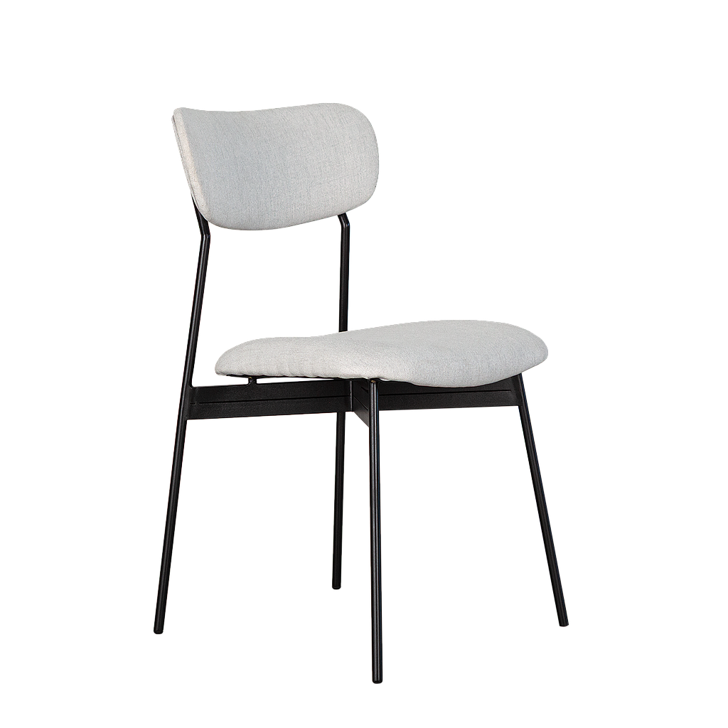 QUADRAE - Chair - Matt black and Light grey cover