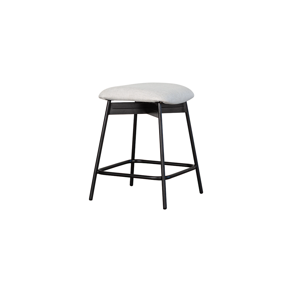 QUADRAE - Stool - Matt black and Light grey cover