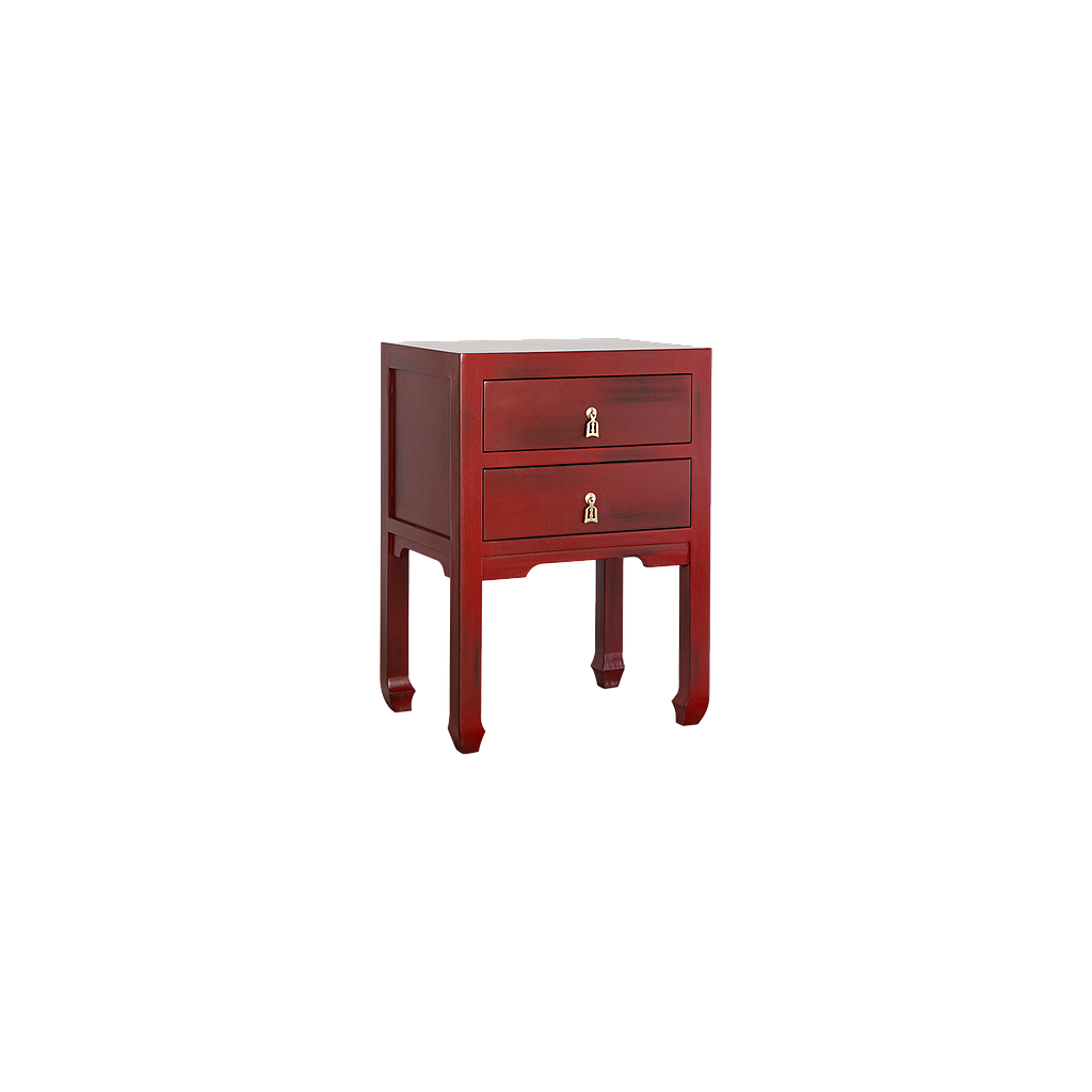 XIAN - Bedside table H65 - Patina chinese red