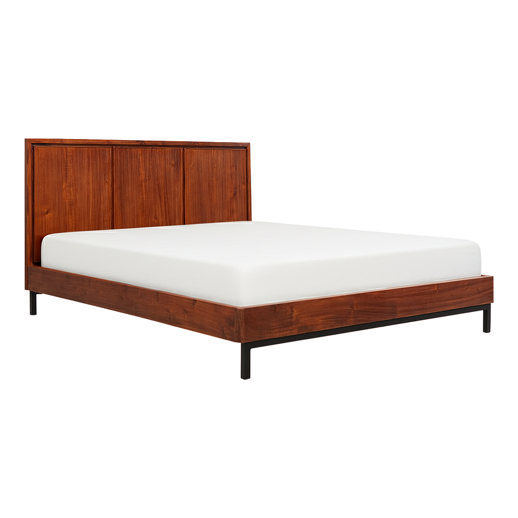 DANN - Queen size bed 160x200- Washed antic and Matt black