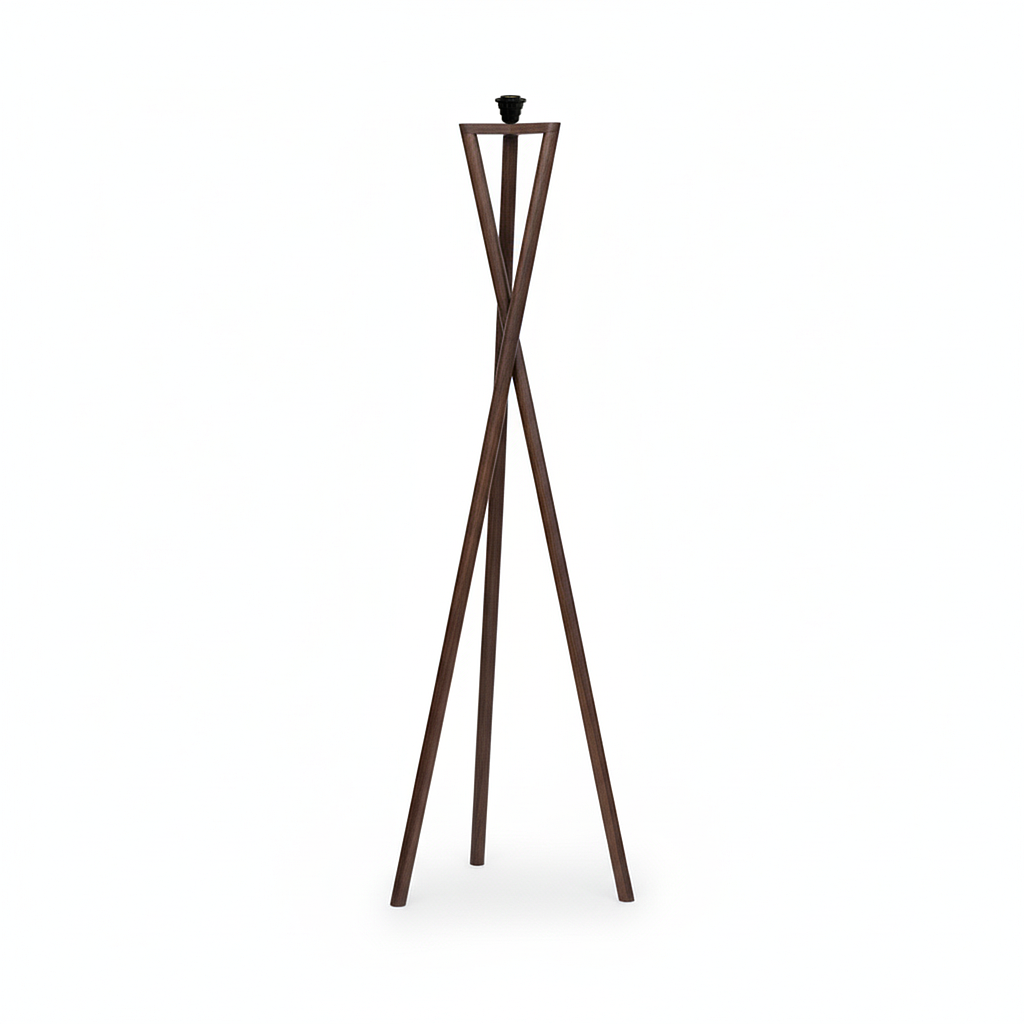 SOREL - Wooden floor lamp stand H168 - Mokka