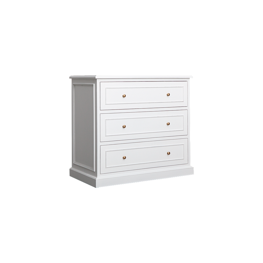 KELAN - Chest of 3-drawer L93 x H85 - Brocante white
