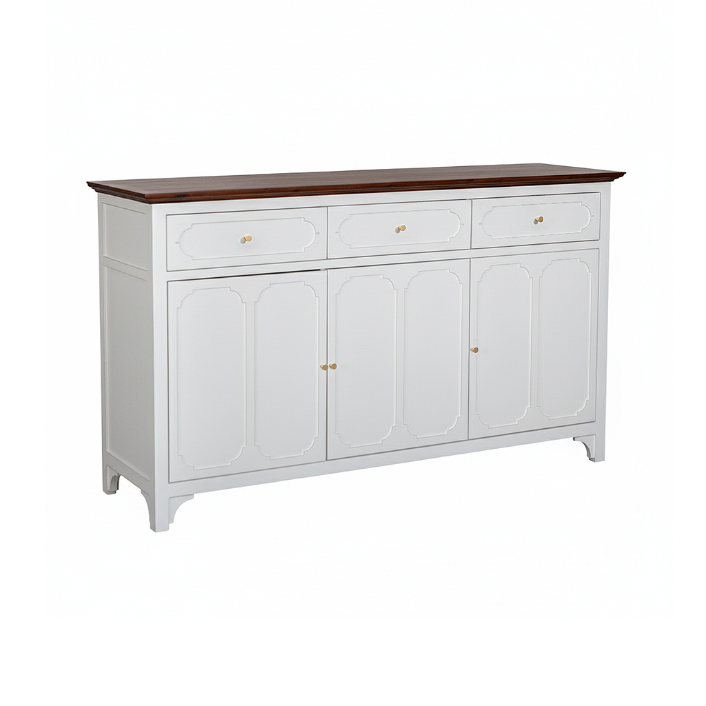 MARIGNY - Sideboard L160 - Brocante white and Washed antic