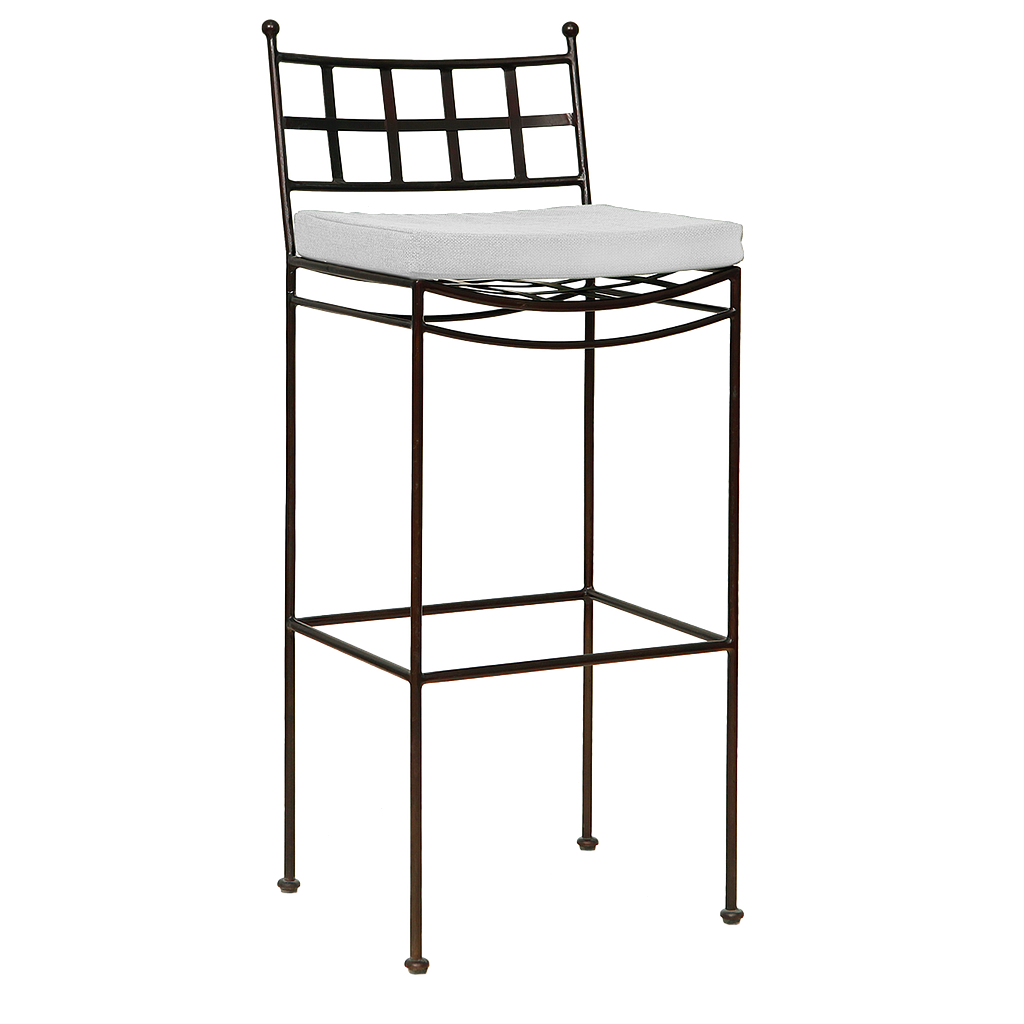 JUDITH - Bar chair H111 - Burnish and white cushion