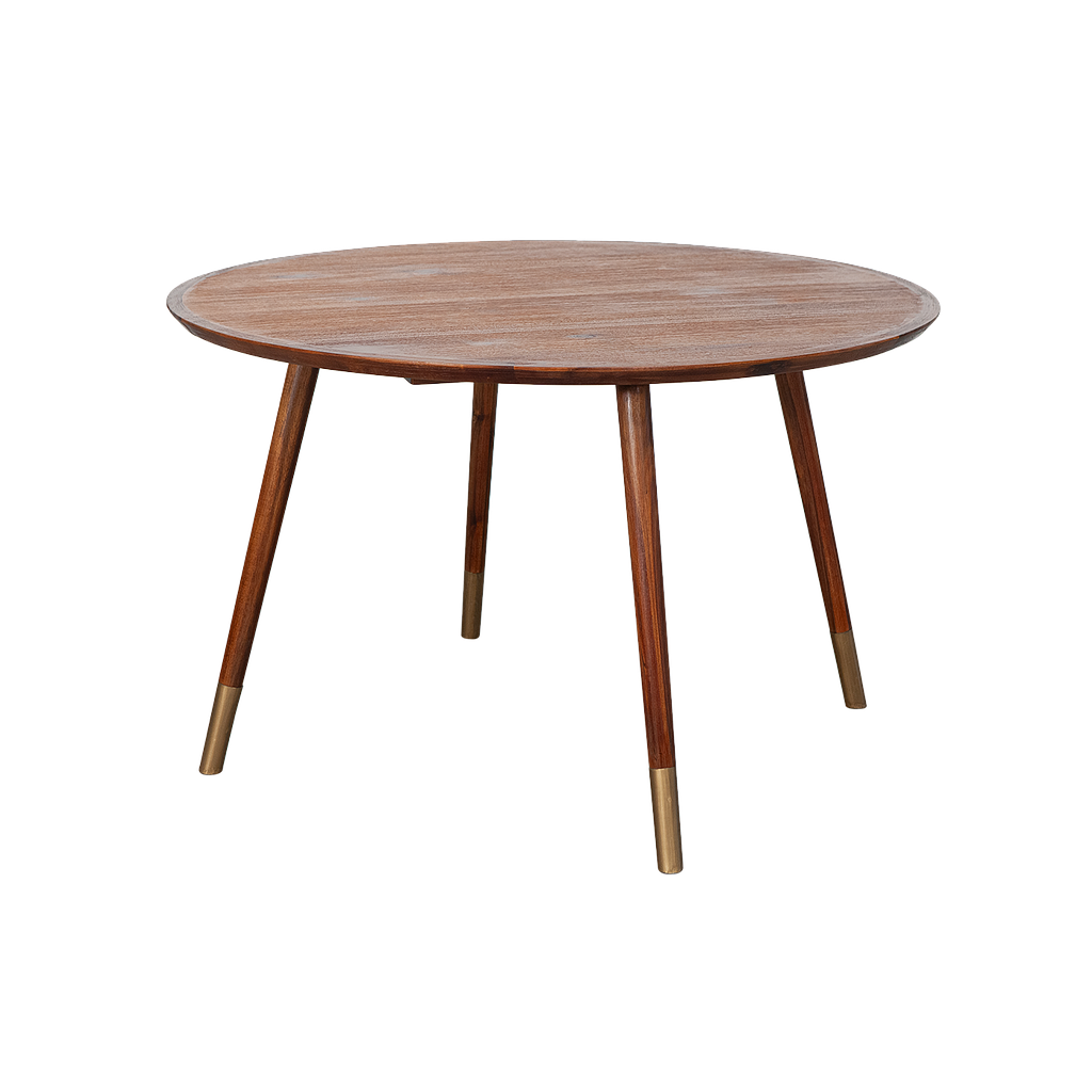 SPRING - Dining table Diam.120 - Washed antic and Vintage brass