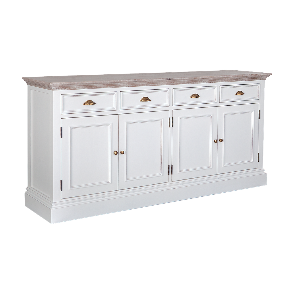 OTTAR - Sideboard L177 - Brocante white and Whitened acacia