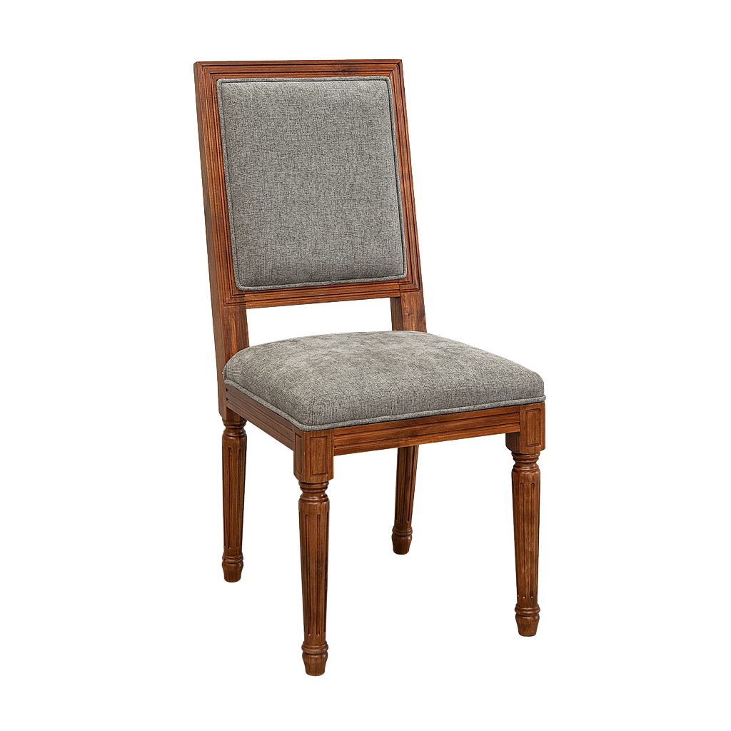 ORLEANS - Dining chair - Washed antic and Grey cover