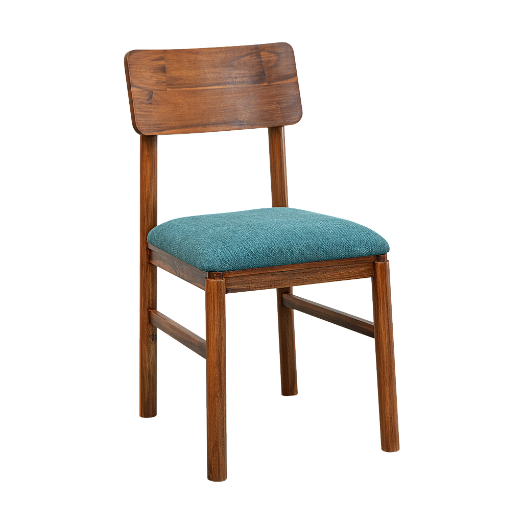 LEEDEN - Chair - Washed antic and Blue cover