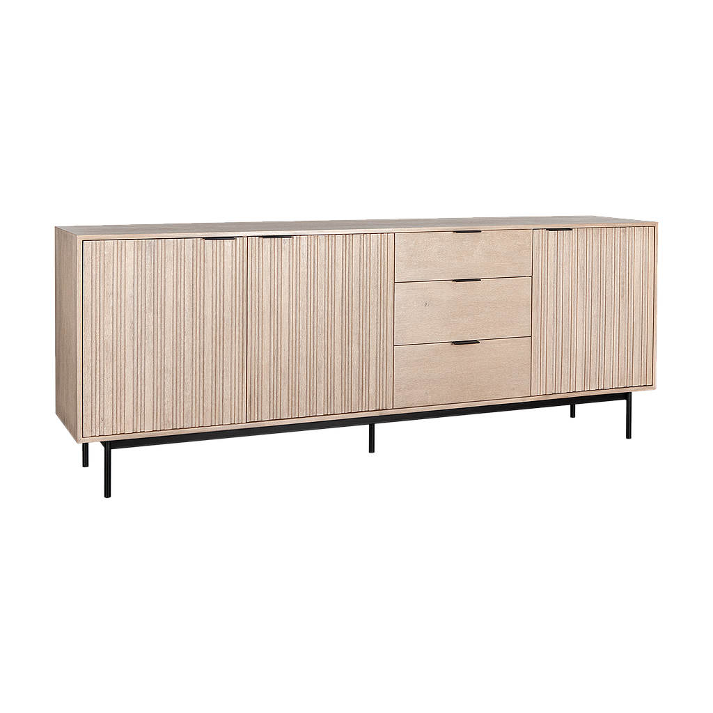 MATTEO - Sideboard L220 - Toffee and Matt black