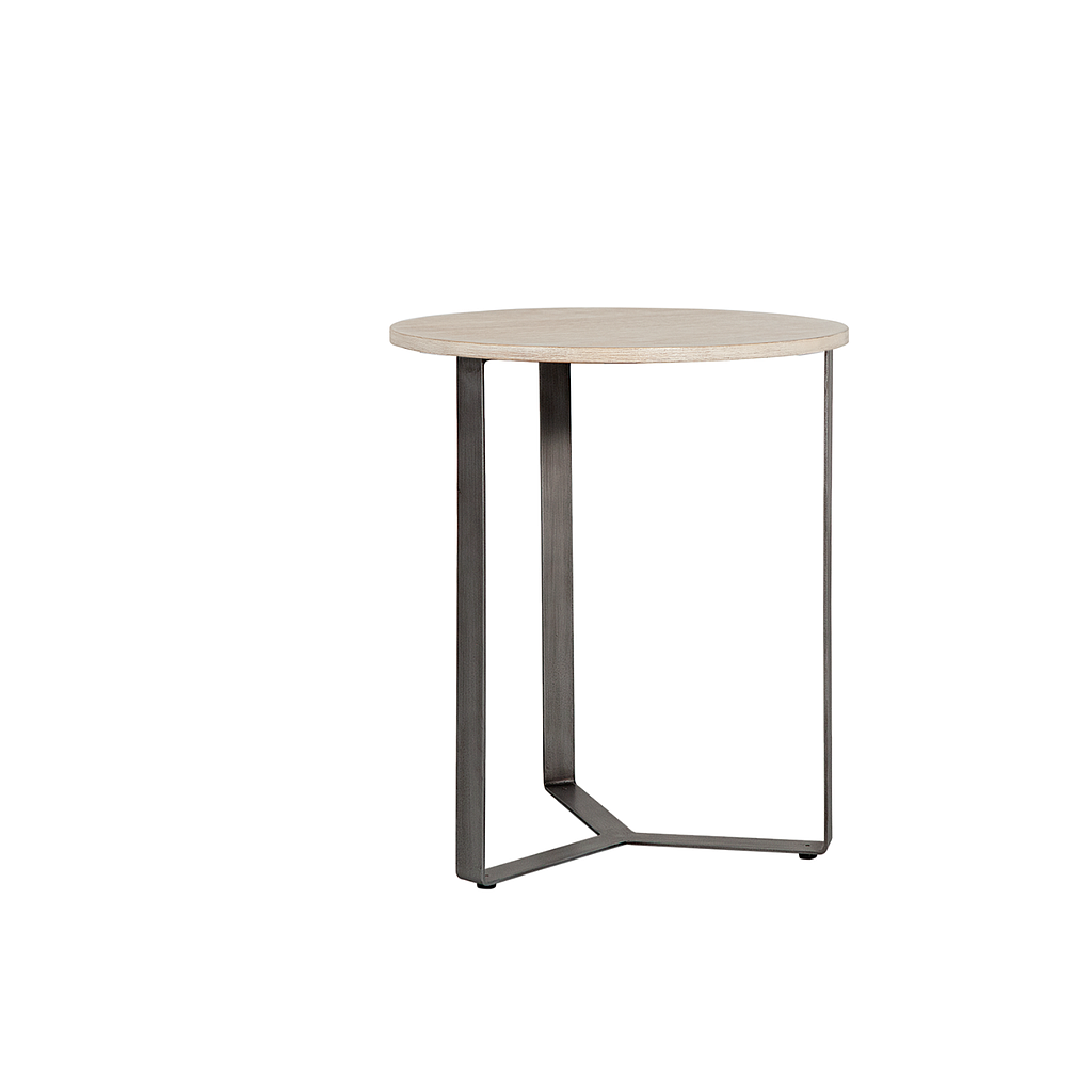 ILYES - Side table Diam.50 x H60 - Vintage anthracite and Toffee