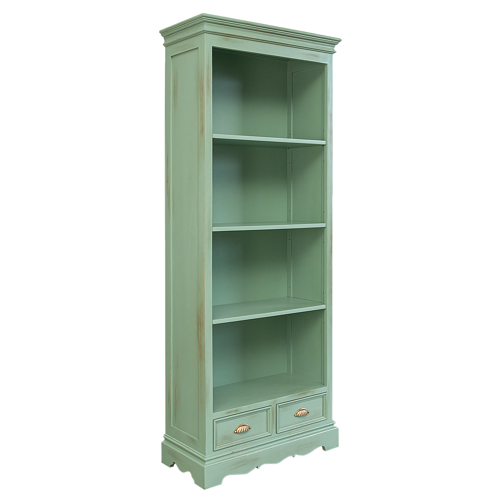 HELENA - Bookcase L75 x H190 - Shabby mint