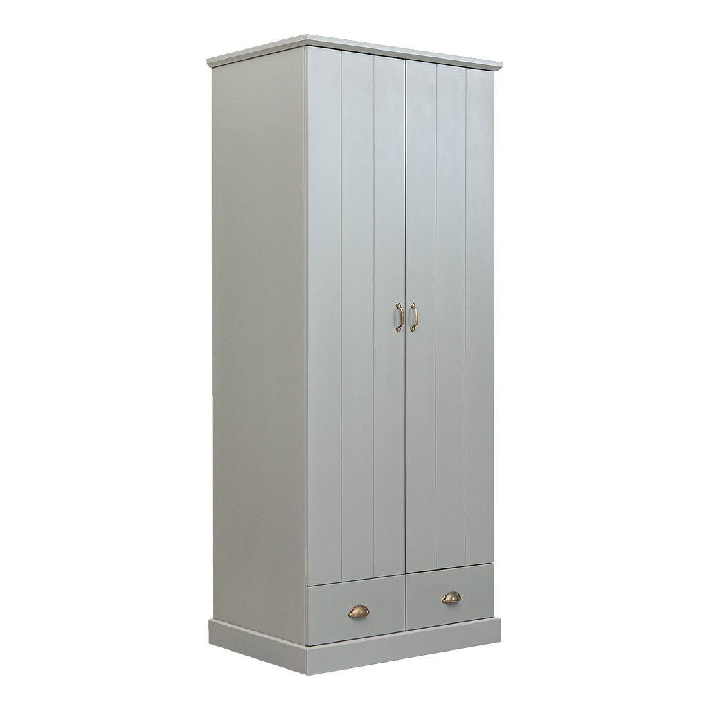 ELIN - Wardrobe L80 x H190 - Pearl grey