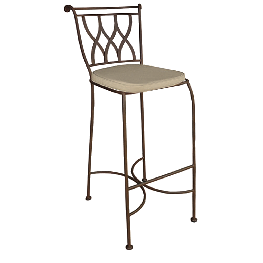 JUDITH - Bar chair H113 - Burnish and Off-white cushion