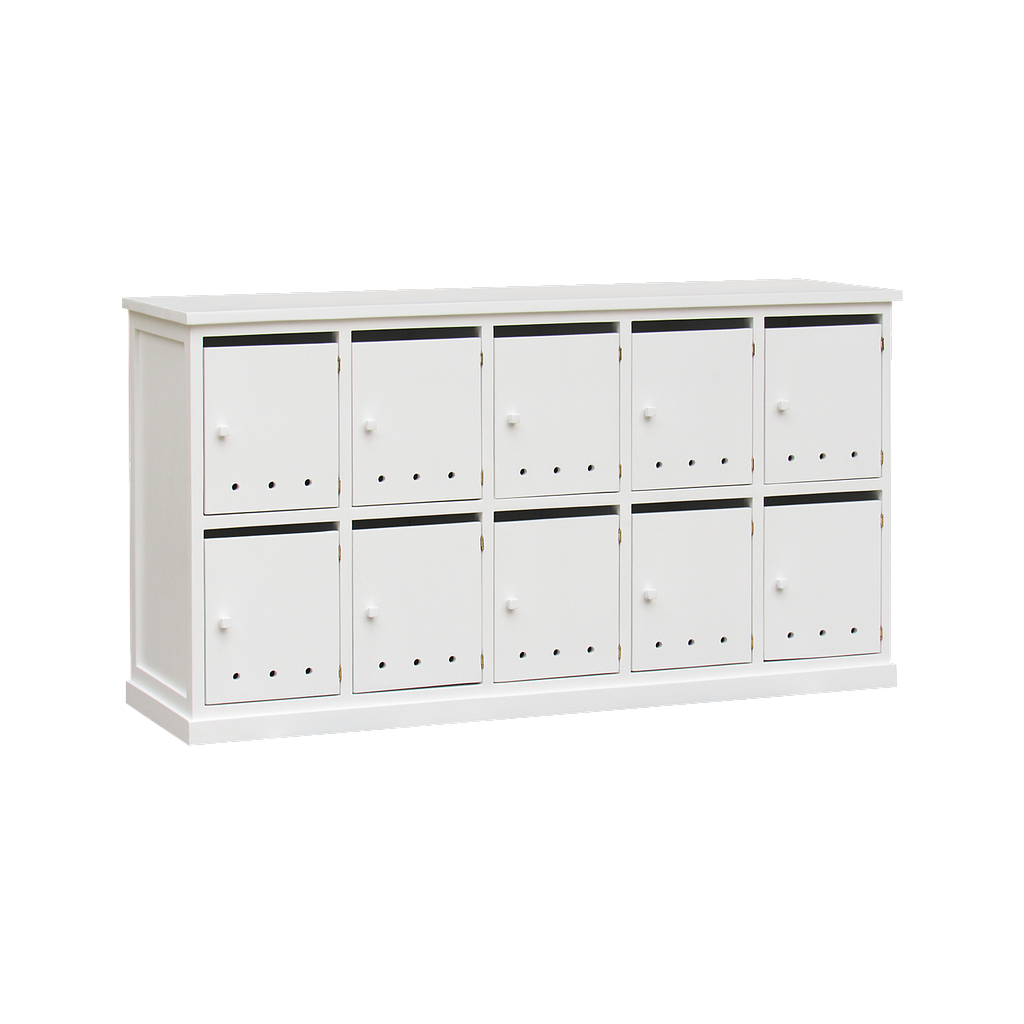 NAMUR - Shoe cabinet L158 x H85 - Brushed white