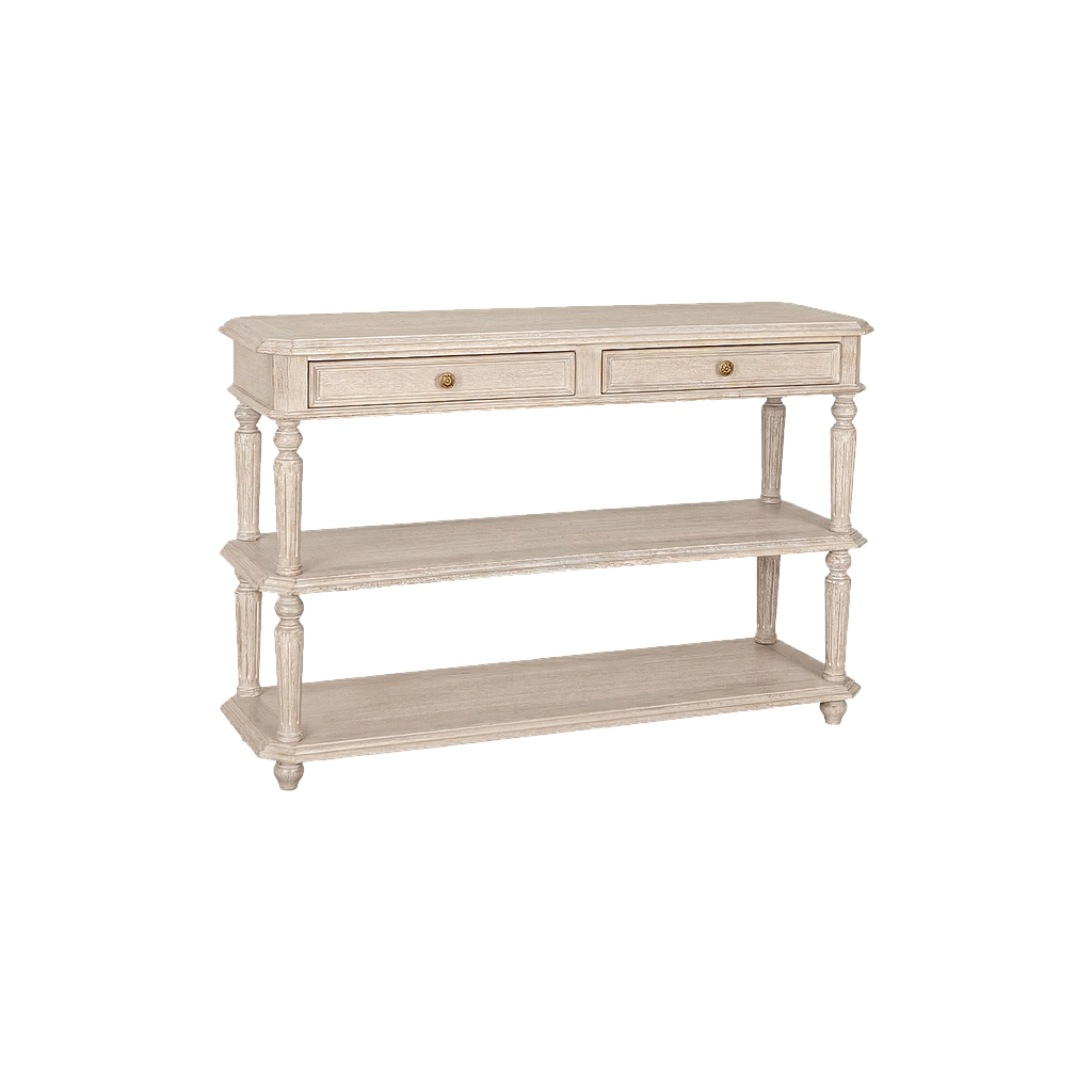 ANNE - Console table L120 - Whitened acacia